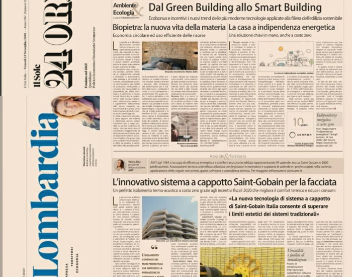 BIOPIETRA su Il Sole 24 Ore – “Dal Green Building allo Smart Building”